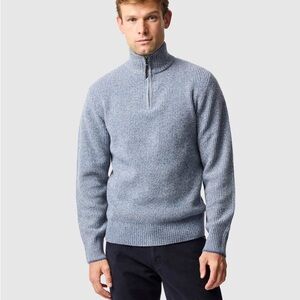 Rodd & Gunn Sky Blue Zip-Up Sweater